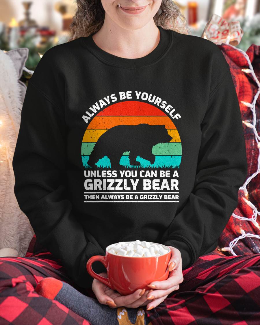 Vintage Grizzly Bear Animal Lover Retro Cute Grizzly Bear T-Shirt