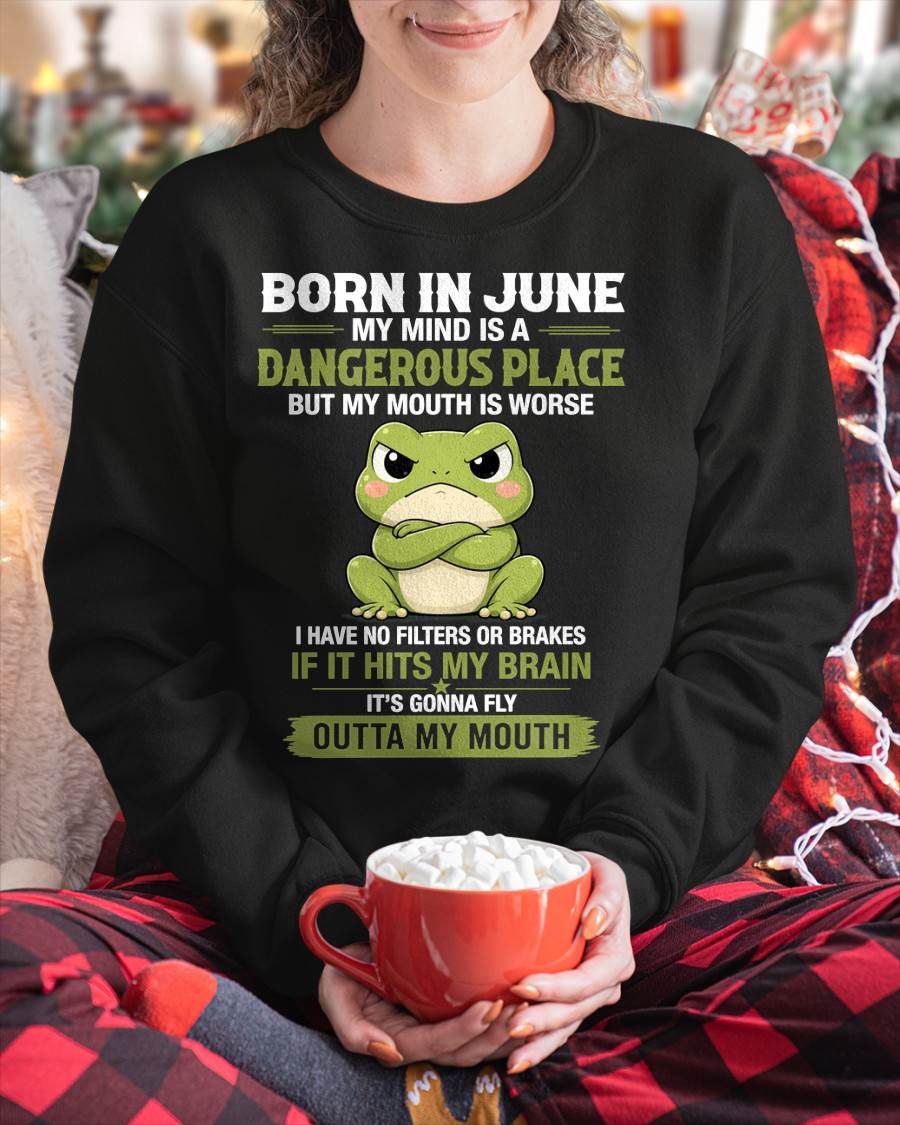 JUNE SHIRT, MY MIND IS A DANGEROUS PLACE - SNOW06 (SKU2605-116-06)