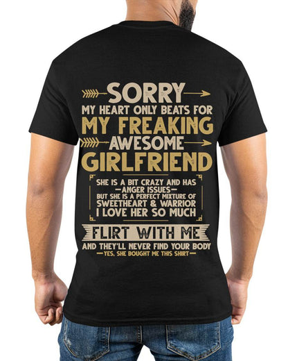 SORRY MY HEART ONLY BEATS FOR MY GIRLFRIEND – GIFT T SHIRT FROM WIFE FOR HUSBAND – SNOW MALE00 (SKU2602-23-00)