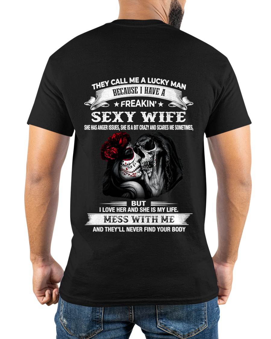 THEY CALL ME A LUCKY MAN - GIFT T SHIRT FROM WIFE TO HUSBAND - SNOW00 (SKU2606-292-00)