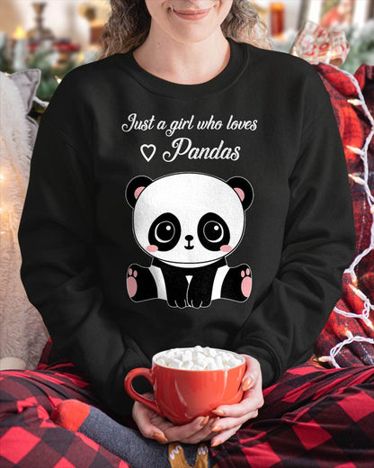 Cute Panda Shirt Just A Girl Who Loves Pandas T-Shirt