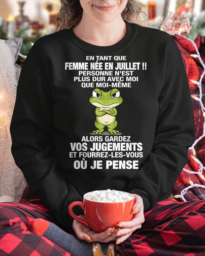 JUILLET SHIRT EN TANT QUE FEMME NÉE EN JUILLET - SNOW07 (SKU2605-202-07)