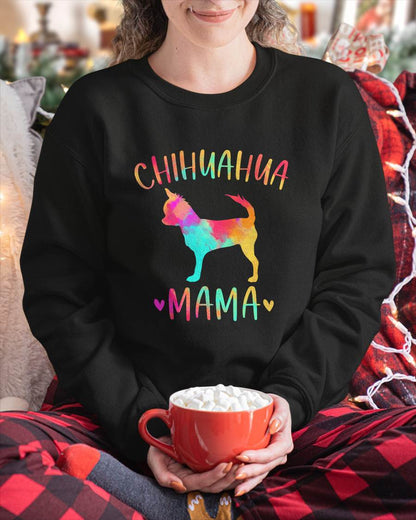 Chihuahua Mama Colorful Chi-Chi Gifts Dog Mom T-Shirt