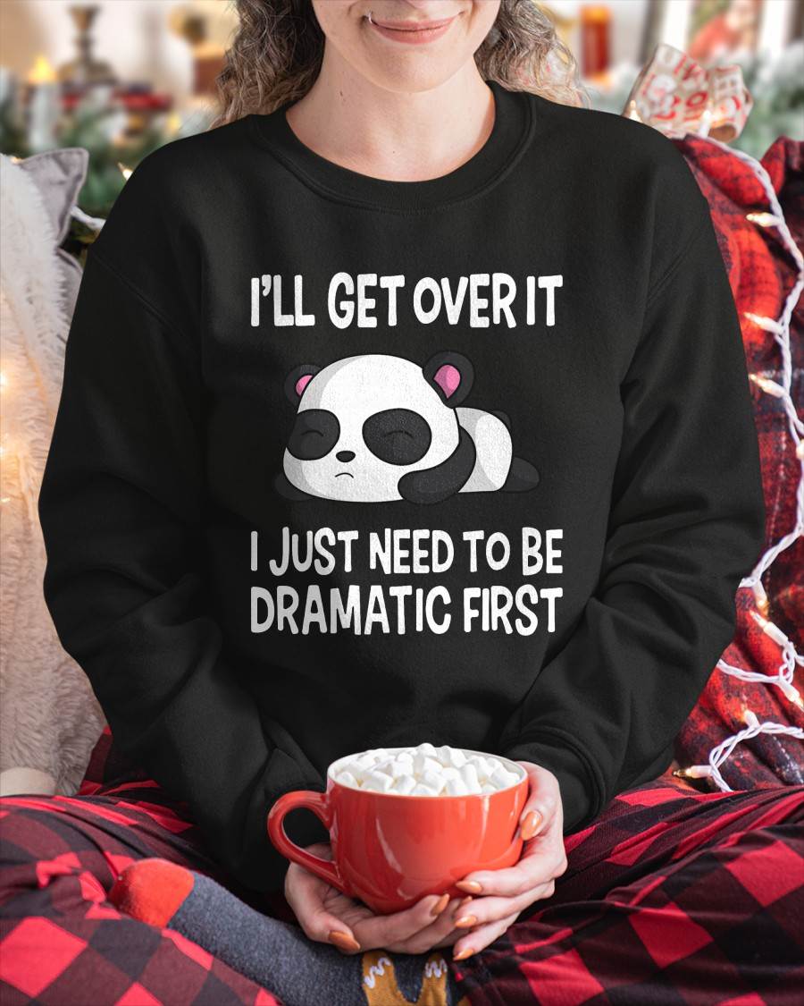 Funny Dramatic Panda Kawaii Bear Face Anime Lovers T-Shirt