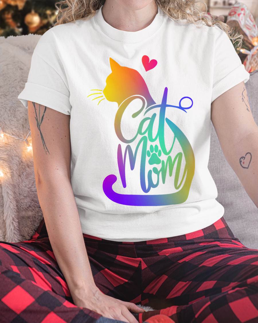 Cat Mom Cat Lover Cute Mother's Day Mama I Love My Cat T-Shirt