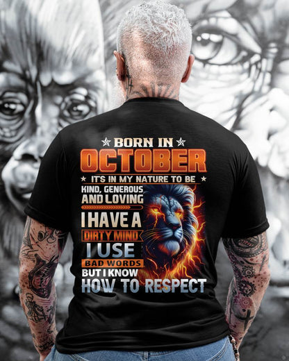 OCTOBER, I KNOW HOW TO RESPECT – SNOW MALE10 (SKU08-84-10)