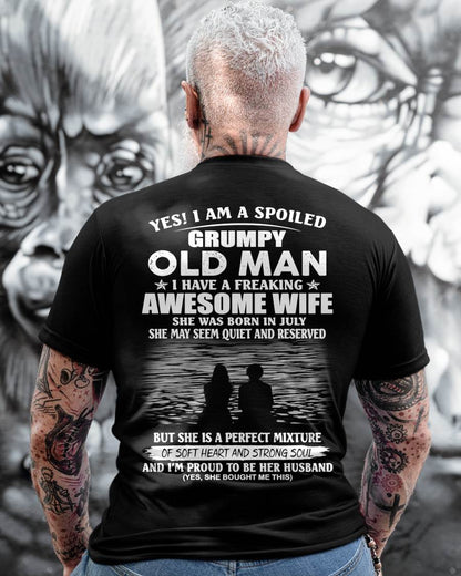 JULY, I HAVE A FREAKING AWESOME WIFE – Gift T Shirt From Wife For Husband – SNOW MALE07 (SKU2602-24-07)