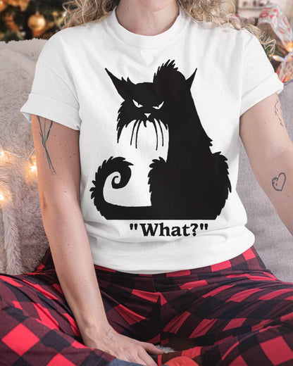 Cat What Funny Shirt T-Shirt