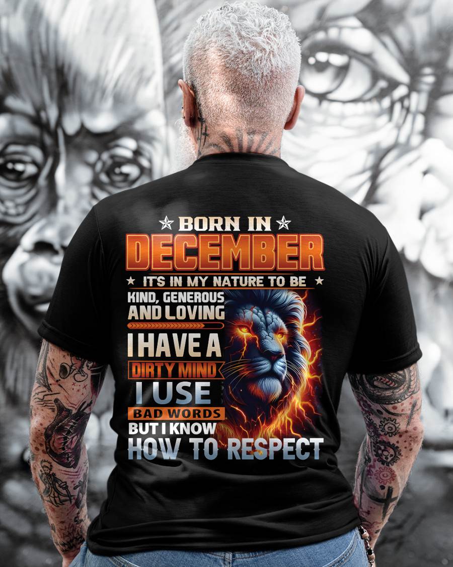 DECEMBER, I KNOW HOW TO RESPECT – SNOW MALE12 (SKU08-84-12)