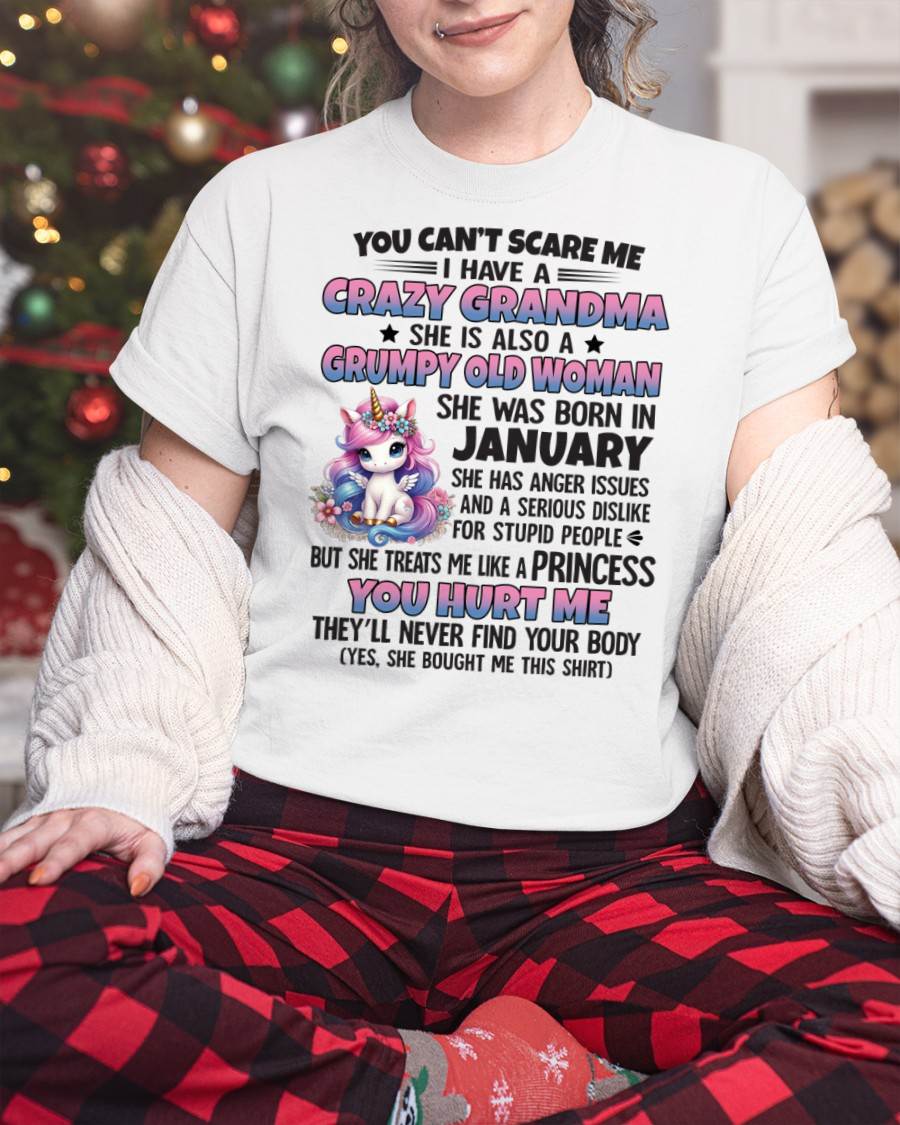 JANUARY - YOU CAN'T SCARE ME - GIFT FROM GRANDMA - snow01 (SKU09-106-01)