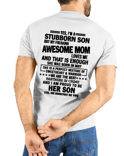 MAY, WE ARE THE BEST PARTNERS IN CRIME - GIFT SHIRT FROM MOM TO SON - SNOW05 (SKU2603-189-05)