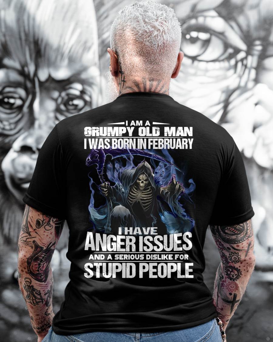 FEBRUARY, I HAVE ANGER ISSUES AND A SERIOUS DISLIKE FOR STUPID PEOPLE-SNOW MALE02 (SKU26T-01-16-02)