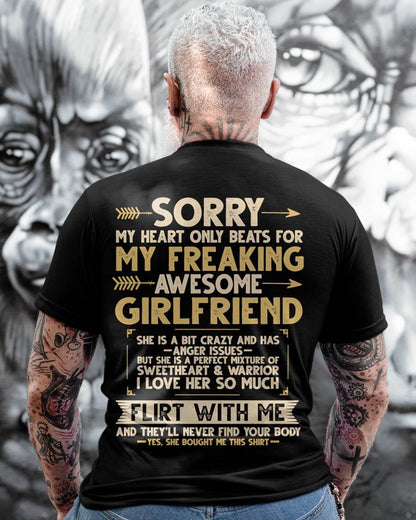 SORRY MY HEART ONLY BEATS FOR MY GIRLFRIEND – GIFT T SHIRT FROM WIFE FOR HUSBAND – SNOW MALE00 (SKU2602-23-00)