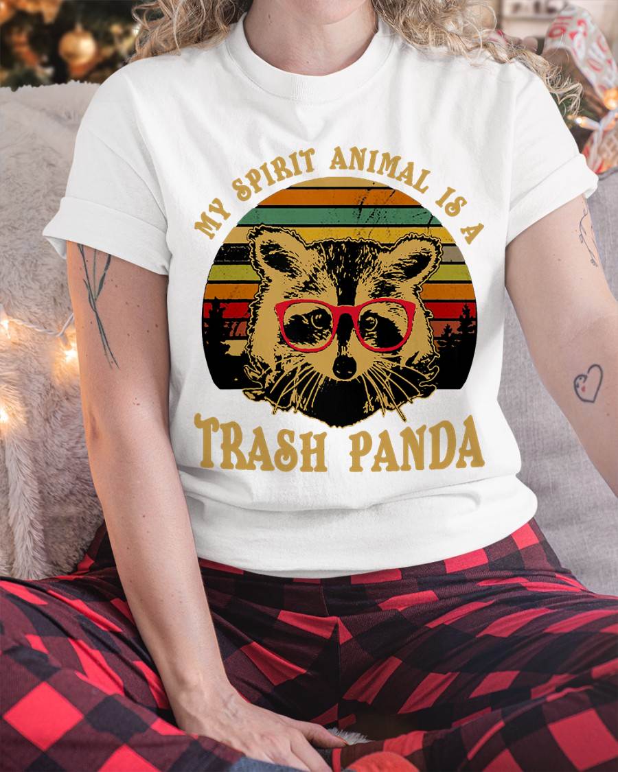 My Spirit Animal is A Trash Panda Geeky Glasses T-Shirt