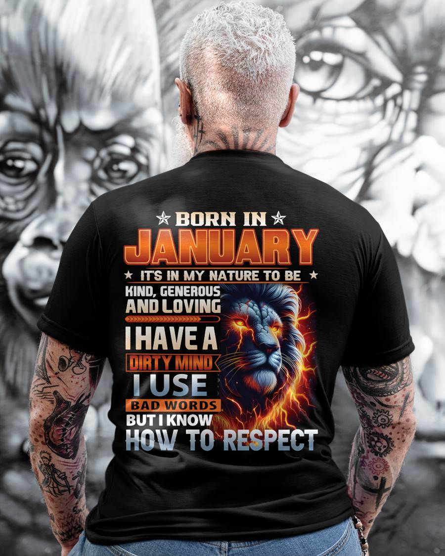 JANUARY, I KNOW HOW TO RESPECT – SNOW MALE01 (SKU08-84-01)