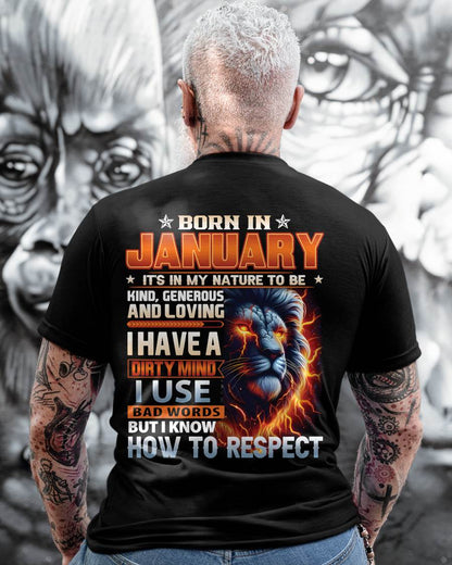 JANUARY, I KNOW HOW TO RESPECT – SNOW MALE01 (SKU08-84-01)