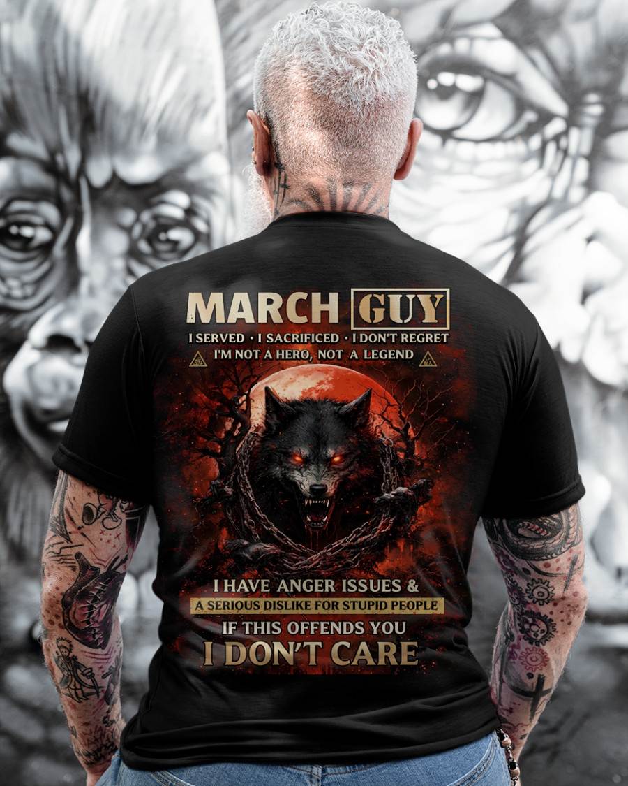 MARCH SHIRT, I SERVED I SACRIFICED I DON’T REGRET – SNOW MALE03(SKU2602-163-03)
