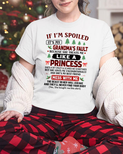 CHRISTMAX T-SHRIT FOR GRANDDAUGHTER - GIFT FROM GRANDMA - snow00
