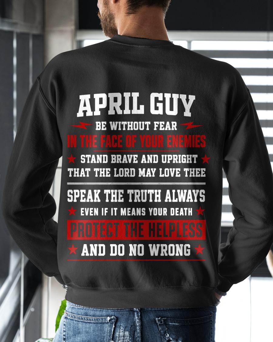 APRIL SHIRT, STAND BRAVE AND UPRIGHT - SNOW MALE04 (SKU2608-44-04)