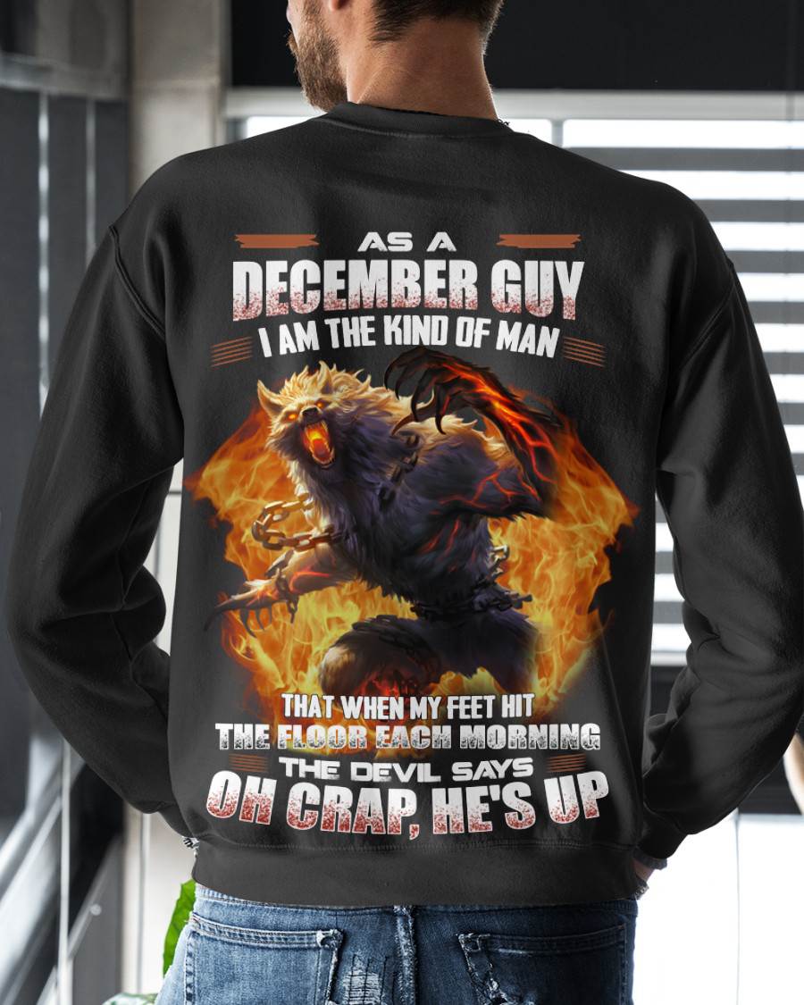 DECEMBER, MY FEET HIT THE FLOOR EACH MORNING-SNOW MALE12 (SKU26T-01-13-12)