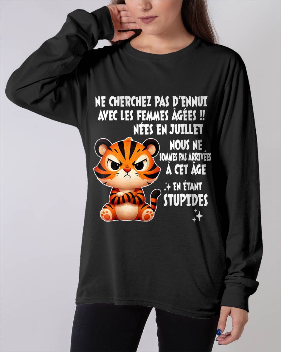 JUILLET T-SHIRT, NE CHERCHEZ PAS D’ENNUI AVEC LES FEMMES ÂGÉES - FMA SNOW07 (SKU2603-328-07)