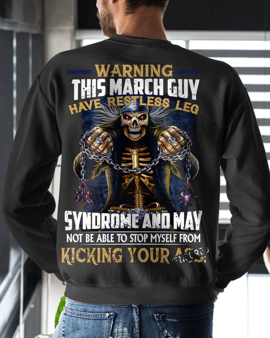 MARCH, WARNING THIS MARCH GUY HAS RESTLESS LEG – SNOW MALE03 (SKU26T-01-57-03)
