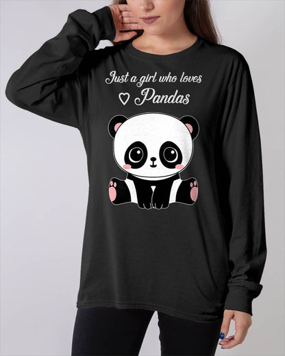 Cute Panda Shirt Just A Girl Who Loves Pandas T-Shirt