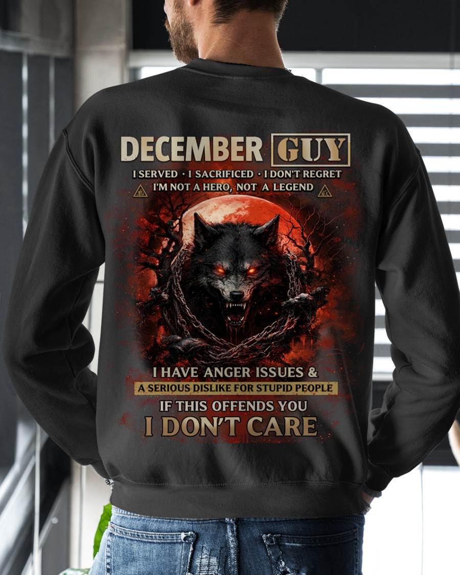 DECEMBER SHIRT, I SERVED I SACRIFICED I DON’T REGRET – SNOW MALE12 (SKU2602-163-12)