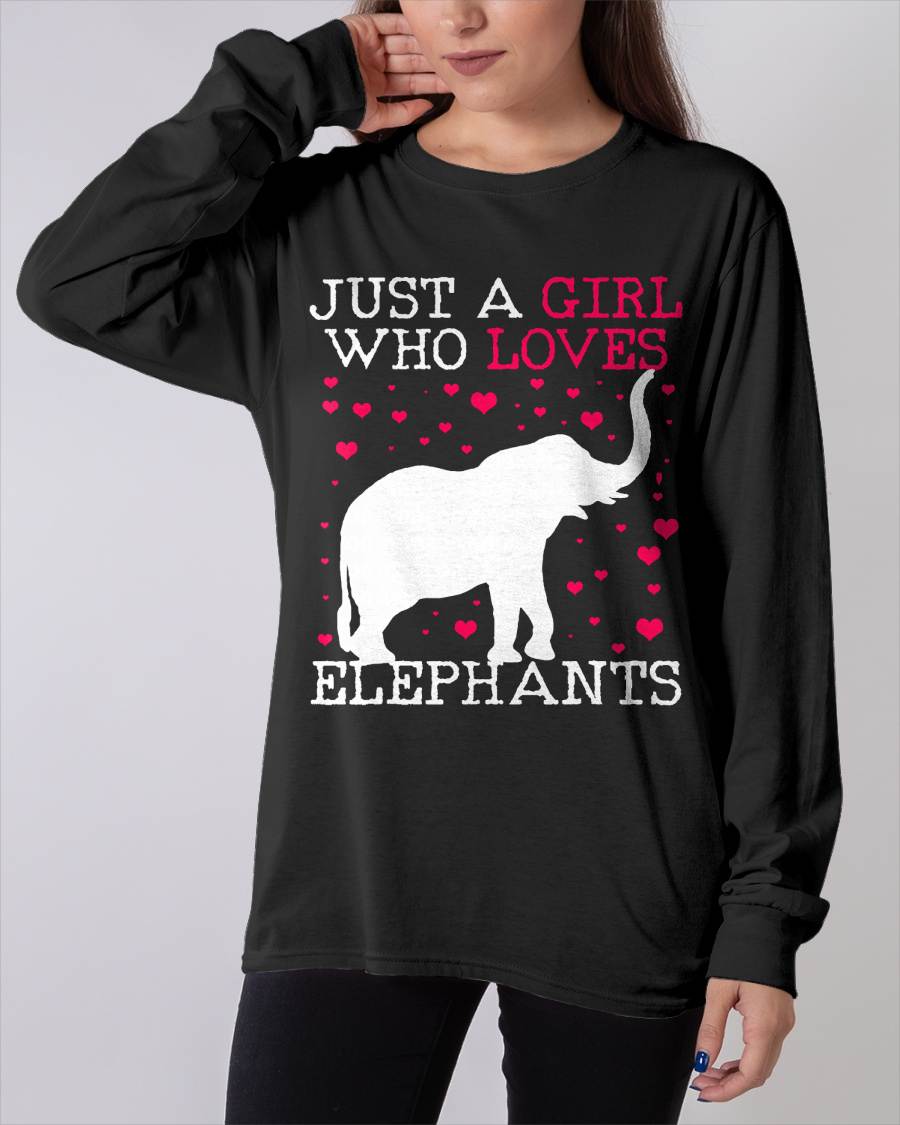 Elephant T-Shirt Elephant T-Shirt Just A Girl Who Loves Tee T-Shirt