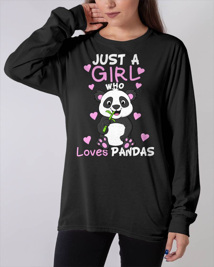 Just A Girl Who Loves Pandas Fun Cute Baby Panda Lover Gift T-Shirt Small