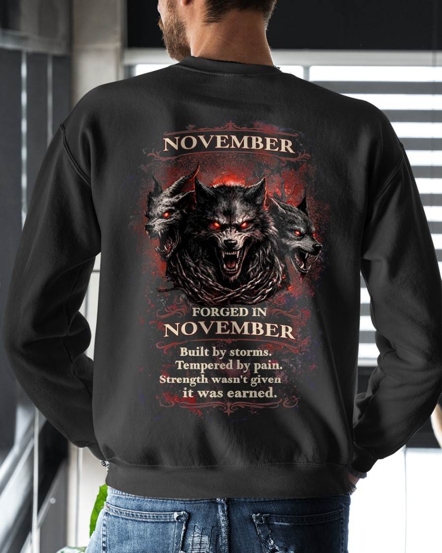 NOVEMBER SHIRT, Strength wasn't given it was earned – SNOW MALE11 (SKU2602-164-11)