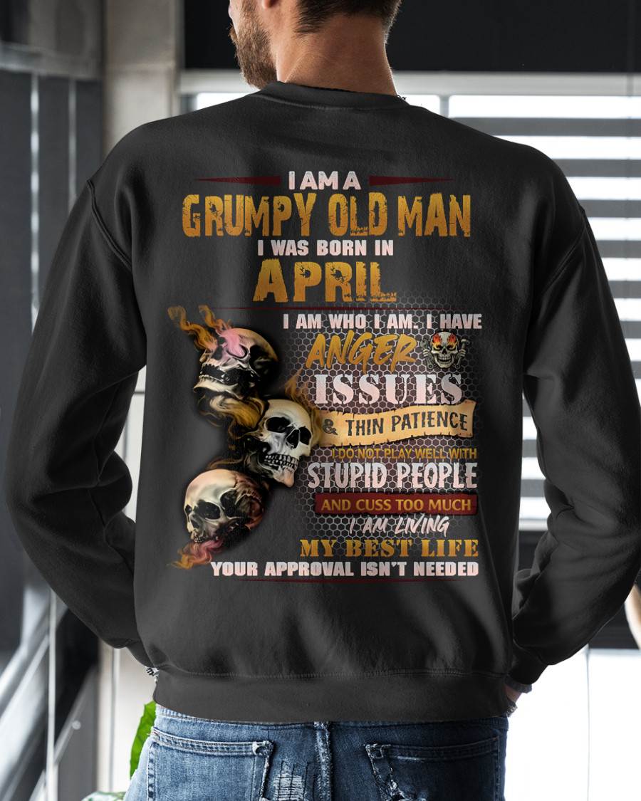 APRIL, I AM A GRUMPY OLD MAN-SNOW MALE04 (SKU08-67-04)