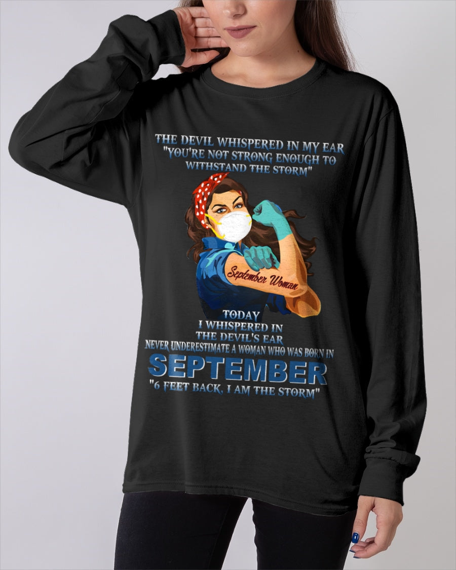 Never Underestimate A Woman Born In September – September Woman “I Am The Storm” - FMA / SNOW09 (SKU12-322-09)