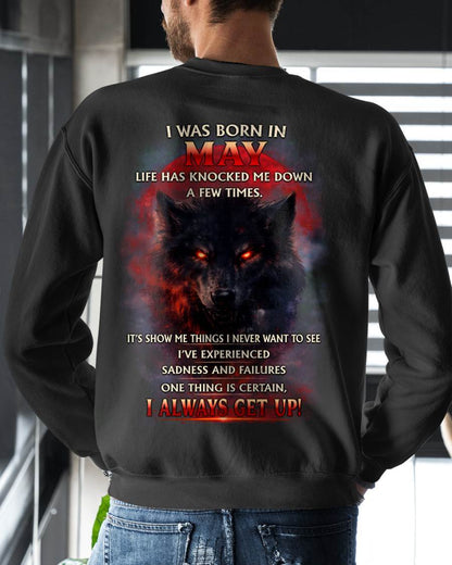 MAY SHIRT, ONE THING IS CERTAIN, I ALWAYS GET UP - SNOW MALE05 (SKU2603-12-05)