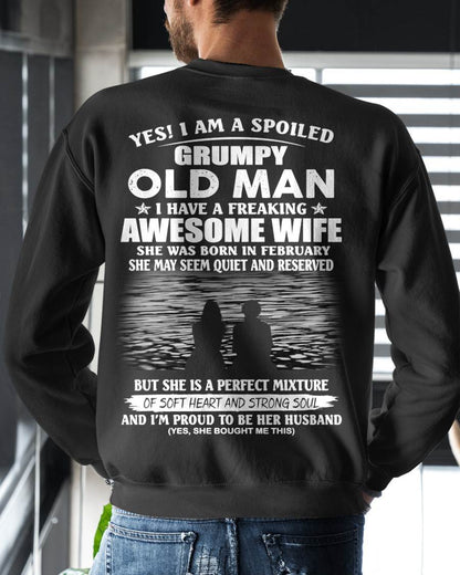 FEBRUARY, I HAVE A FREAKING AWESOME WIFE – Gift T Shirt From Wife For Husband – SNOW MALE02 (SKU2602-24-02)