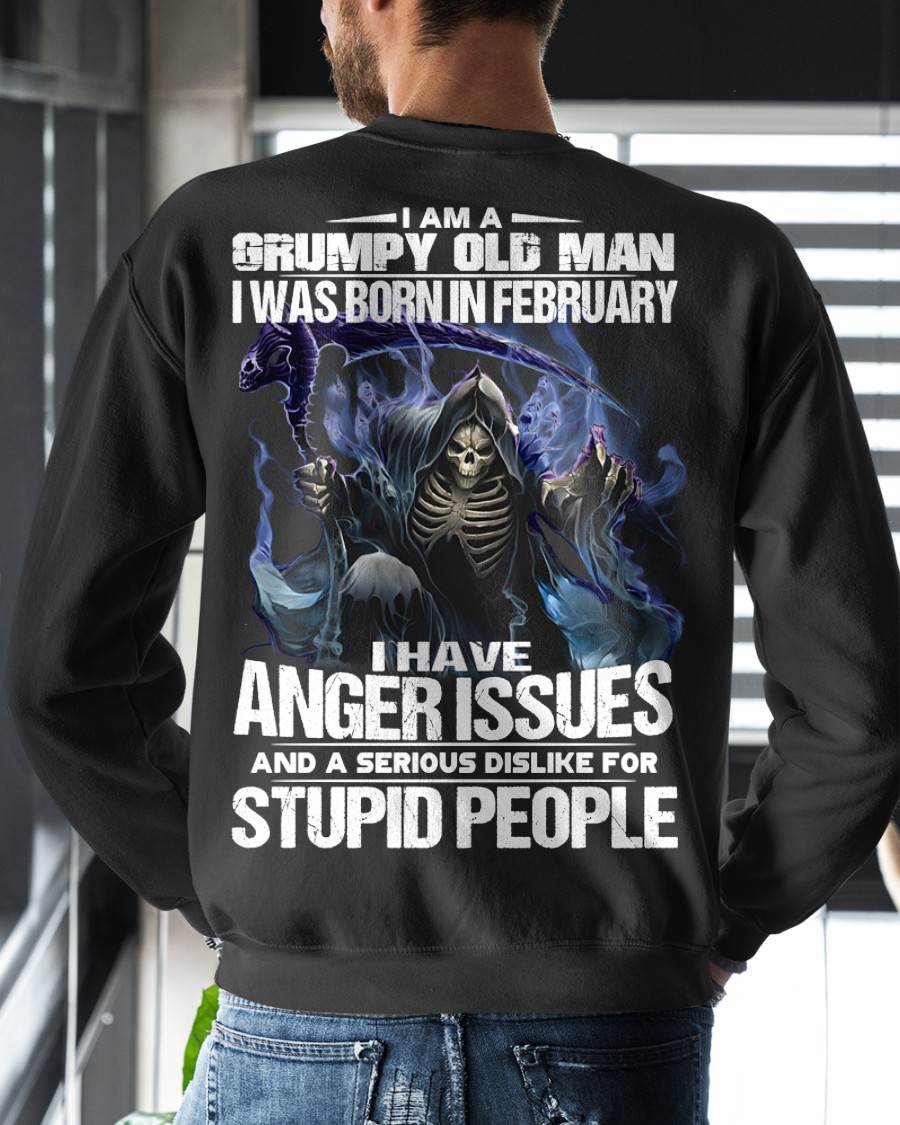 FEBRUARY, I HAVE ANGER ISSUES AND A SERIOUS DISLIKE FOR STUPID PEOPLE-SNOW MALE02 (SKU26T-01-16-02)