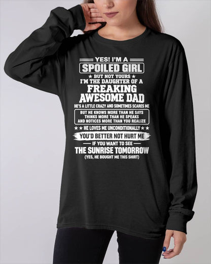 I’M A SPOILED GIRL - SHIRT FROM DAD TO DAUGHTER - SNOW00 (SKU2609-87-00)