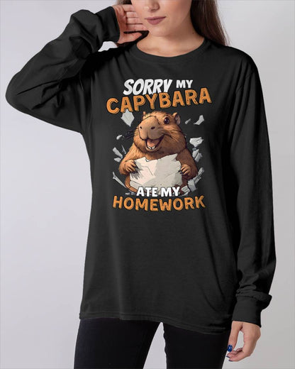 Sorry My Capybara Ate My Homework - Funny Capy Rodent Animal T-Shirt