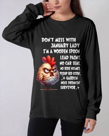JANUARY SHIRT, I'M A WOODEN SPOON, LEAD PAINT - SNOW01 (SKU2604-254-01)