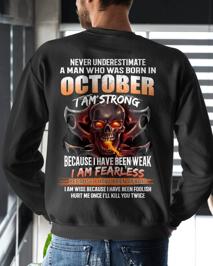 OCTOBER SHIRT, I AM FEARLESS – SNOW MALE10 (SKU2602-173-10)