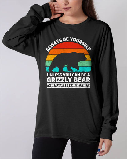 Vintage Grizzly Bear Animal Lover Retro Cute Grizzly Bear T-Shirt