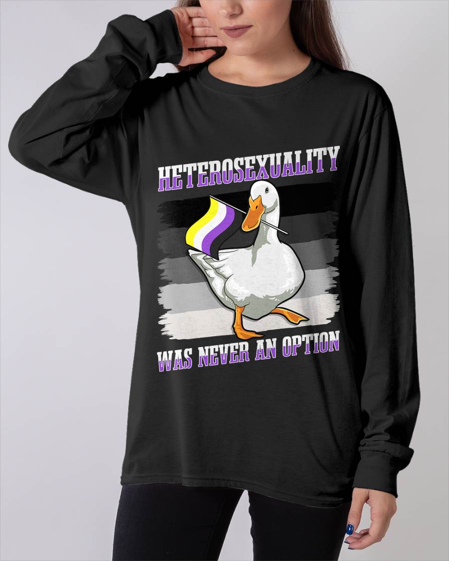 Funny Duck Meme Nonbinary Flag Genderqueer Pride Enby Goose T-Shirt