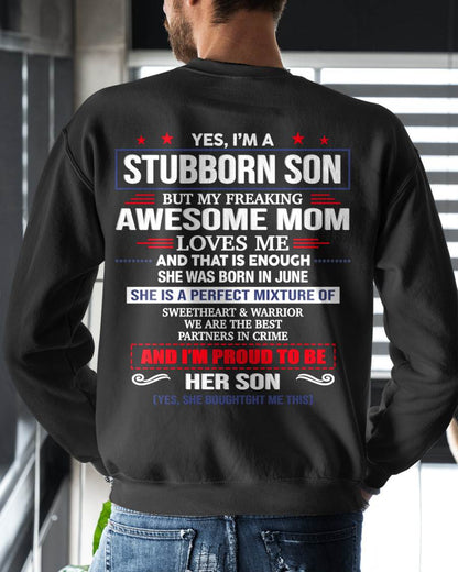 JUNE, WE ARE THE BEST PARTNERS IN CRIME - GIFT SHIRT FROM MOM TO SON - SNOW06 (SKU2603-182-06)