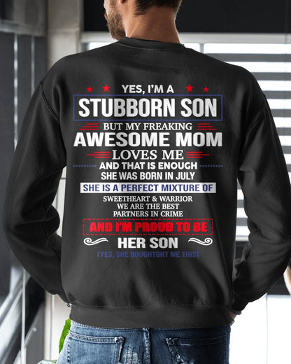 JULY, WE ARE THE BEST PARTNERS IN CRIME - GIFT SHIRT FROM MOM TO SON - SNOW07 (SKU2603-182-07)