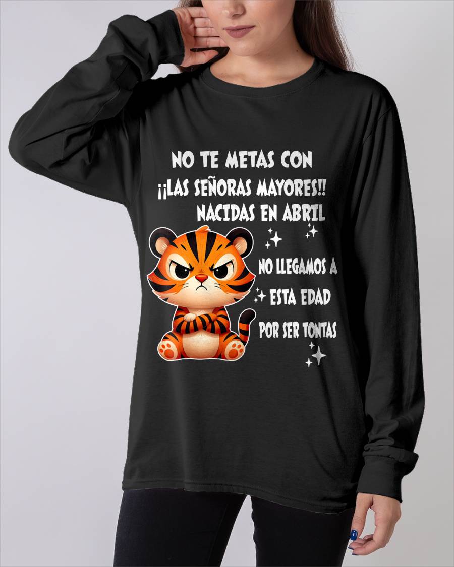 ABRIL SHIRT, NO TE METAS CON MUJERES MAYORES - FMA SNOW04 (SKU2604-164-04)
