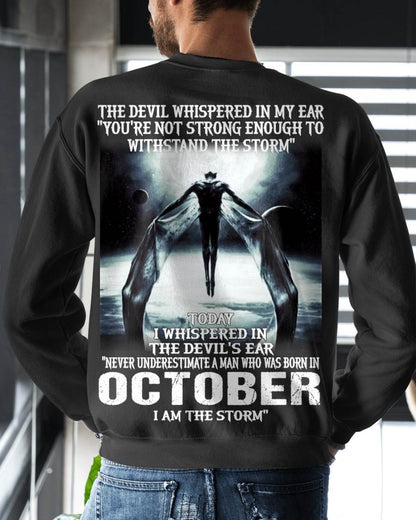 OCTOBER, NEVER UNDERESTIMATE A MAN WHO WAS BORN IN OCTOBER-SNOW MALE10 (SKU08-35-10)
