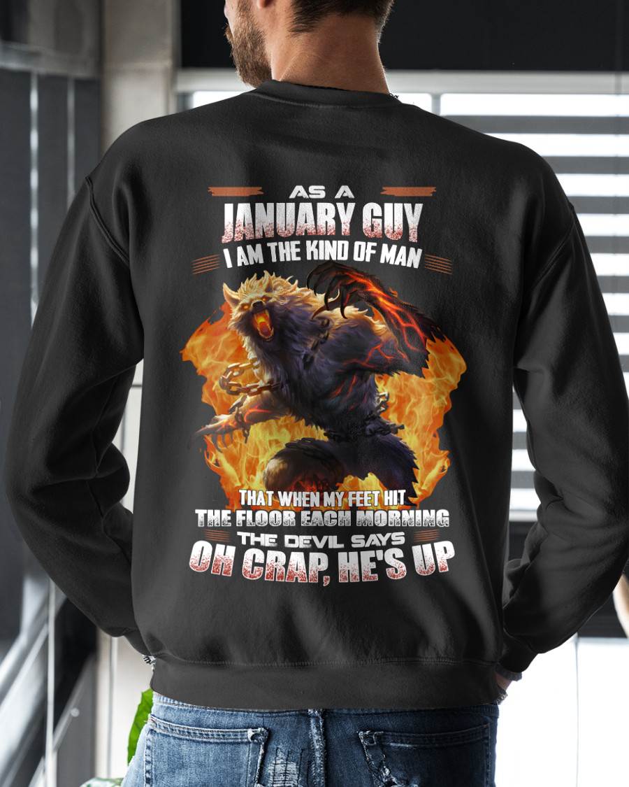 JANUARY, MY FEET HIT THE FLOOR EACH MORNING-SNOW MALE01 (SKU26T-01-13-01)