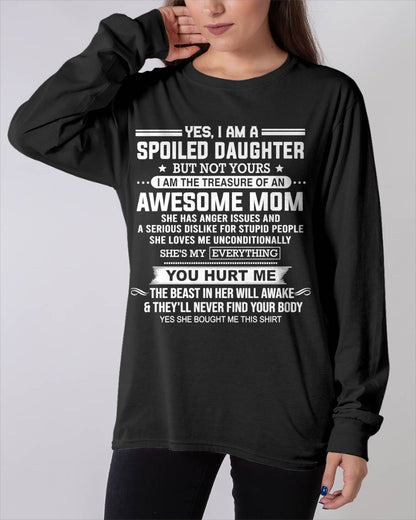 I AM THE TREASURE OF AN AWESOME MOM - GIFT T SHIRT FROM MOM FOR DAUGHTER - SNOW00 (SKU2603-366-00)