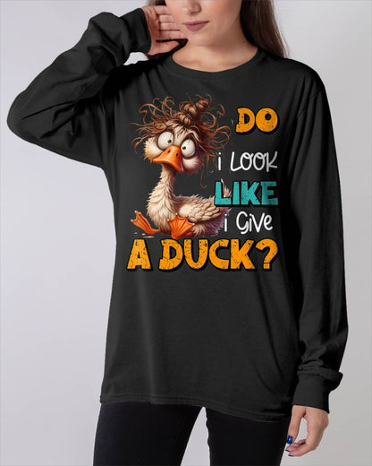 Do I Look Like I Give A Duck Funny Duck Meme T-Shirt