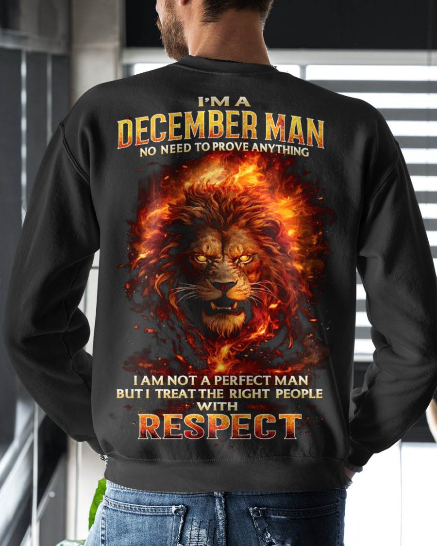 DECEMBER, NO NEED TO PROVE ANYTHING I AM NOT A PERFECT MAN - SNOW MALE12 (SKU26T-0177-12)